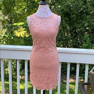 Size Small Peach Lace Spring/Summer Dress Like New